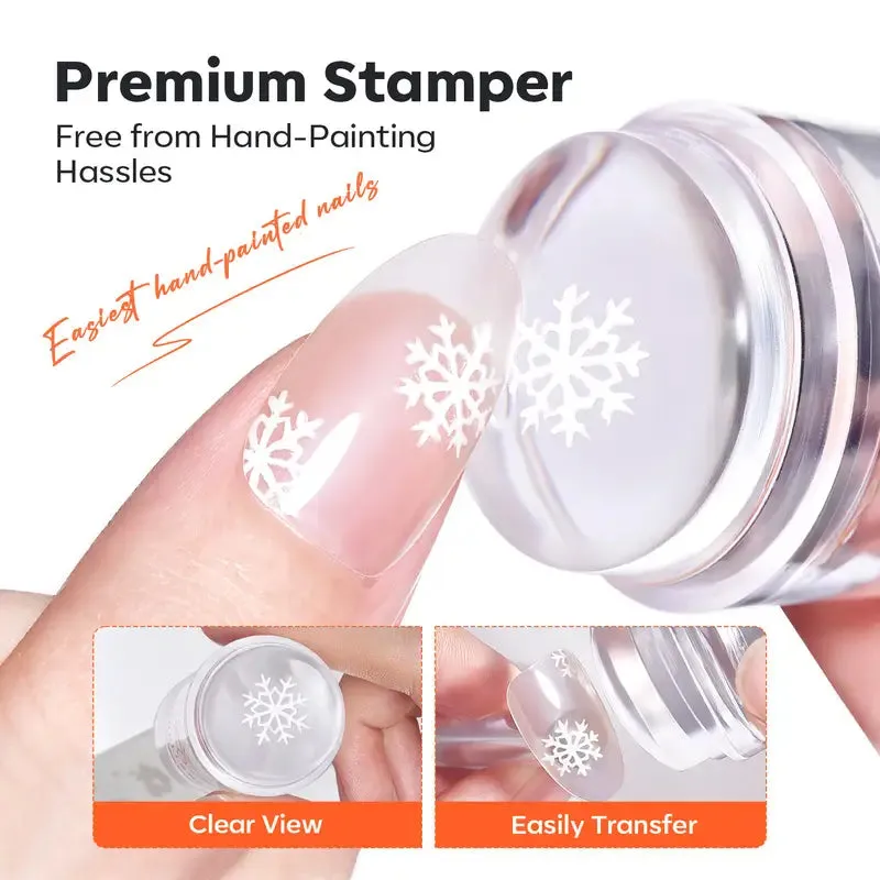 Modelones Nail Art Stamper Kit stämpelkit 3D-effekt