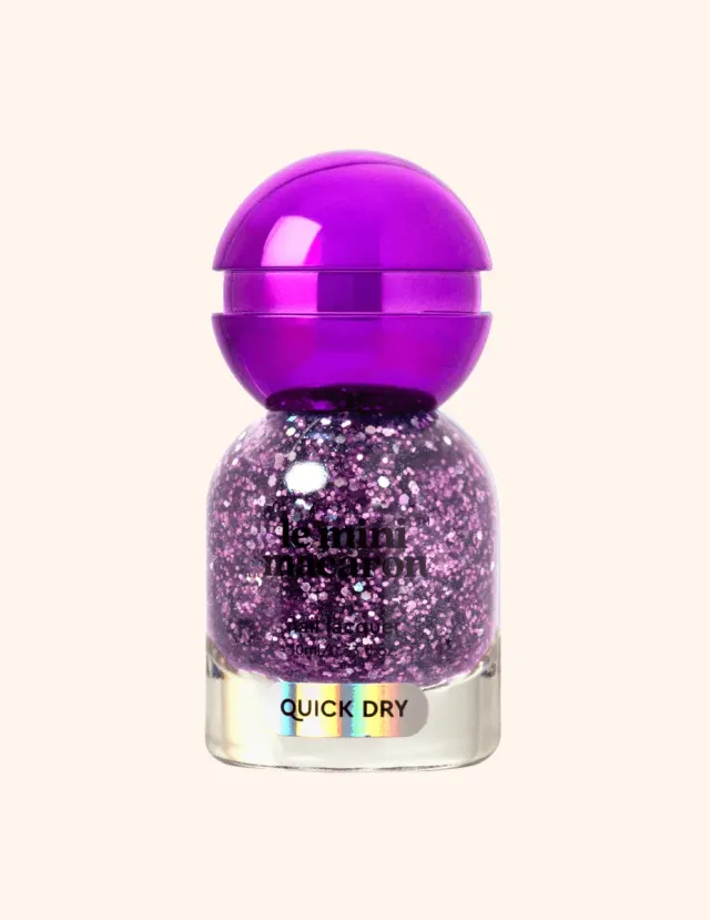 Le Mini Macaron Confetti Crush nagellack överläck glitter