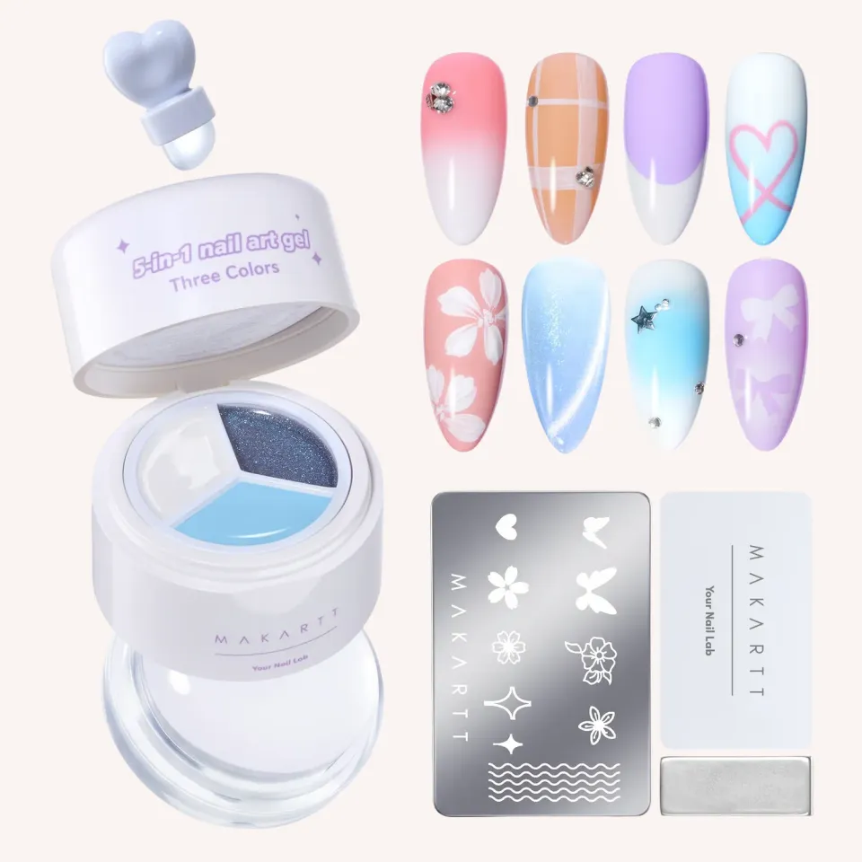 Makartt ColorPot 5-i-1 nail art gel Frosty Blend täckande