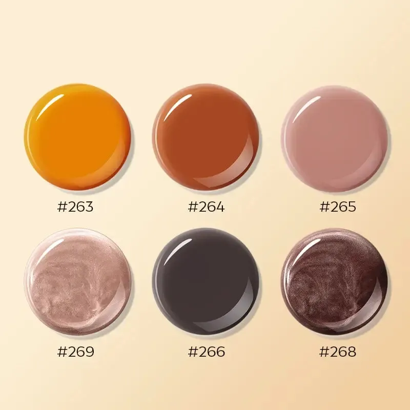 modelones Bumper Harvest nagellack 6-pack brun beige