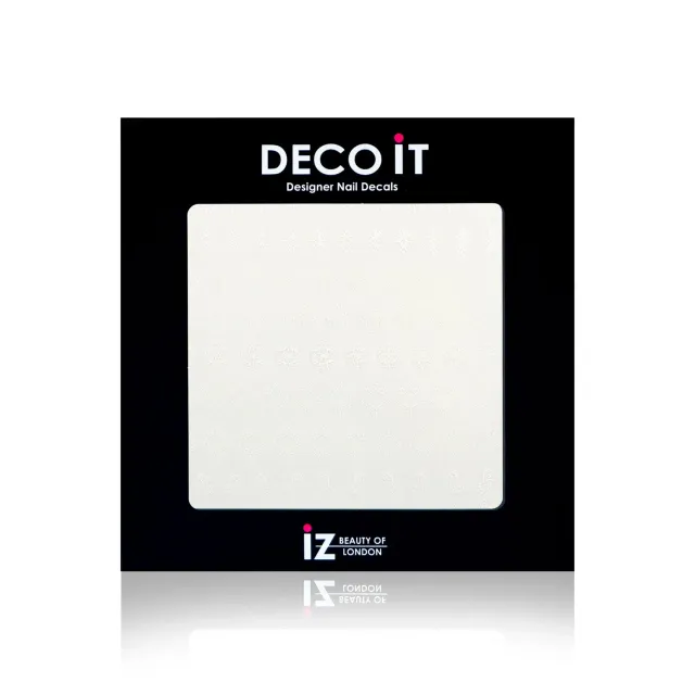 Iz Beauty Ornate White nageldekalar 80-pack vita