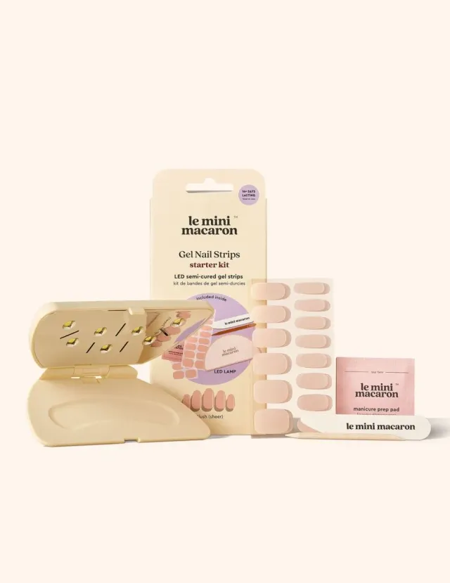 Le Mini Macaron Blush gel strips startkit ljusrosa
