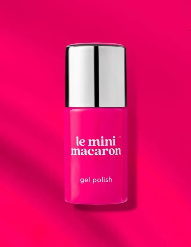 Le Mini Macaron Con Altura gellack neonrosa glansig