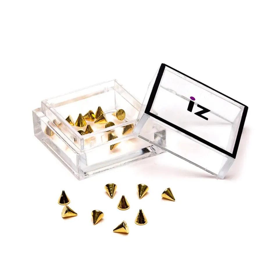 Iz Beauty Gold Spikes nagelstuds 20-pack guld