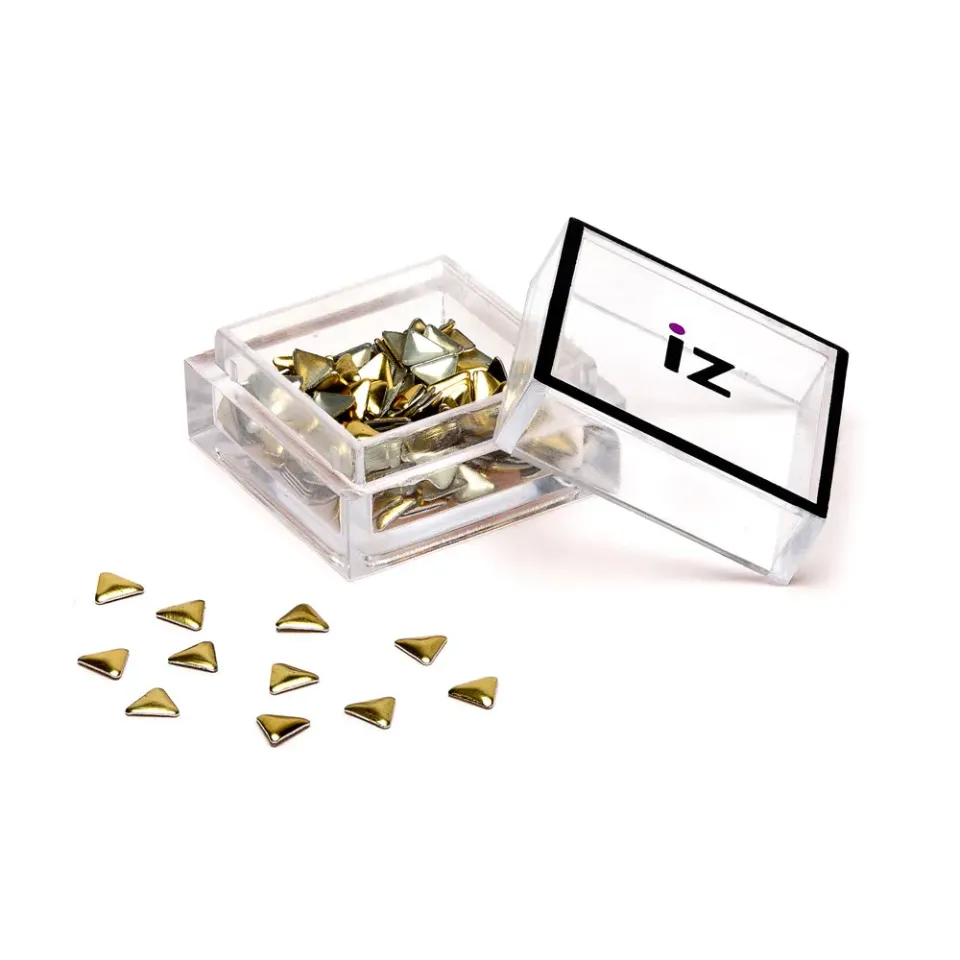 Iz Beauty Gold Triangle nagelstenar 60-pack guld