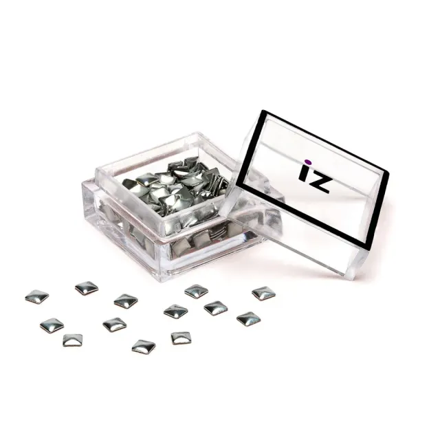 Iz Beauty Nail Art Studs nagelsmycken 60p silver fyrkant