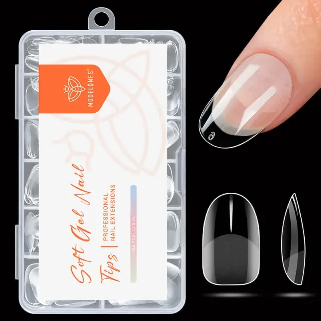 Modelones Semi-Frosted nageltippar halvmatta för gel