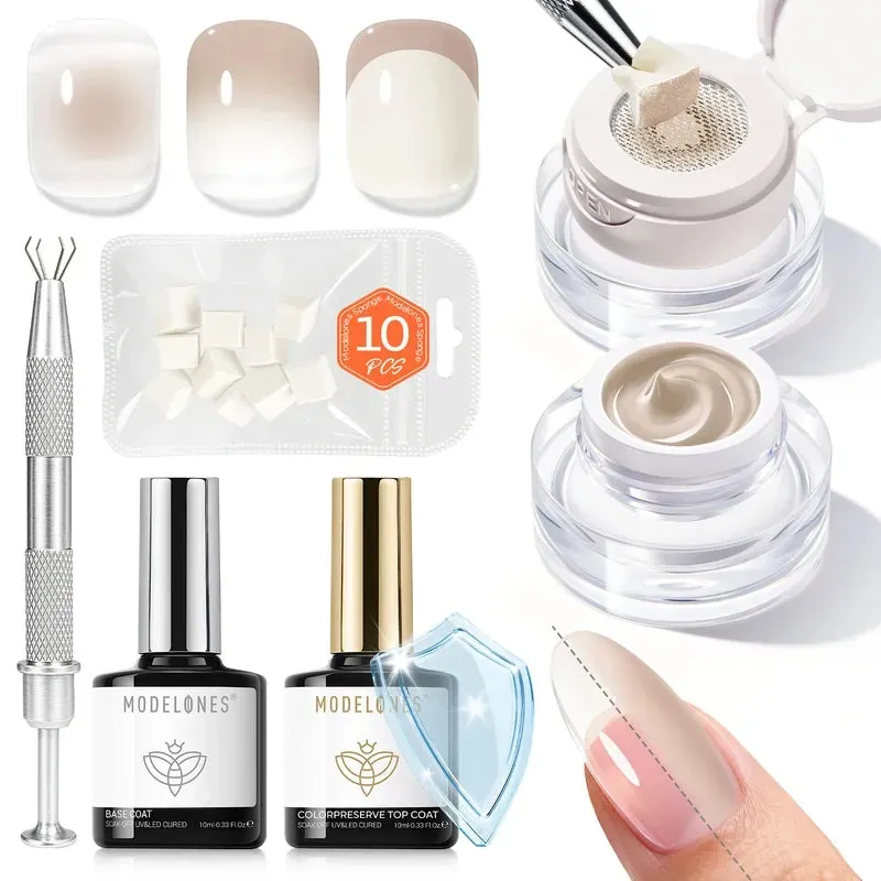 Modelones Pat Pat Gel Kit ombre fransk