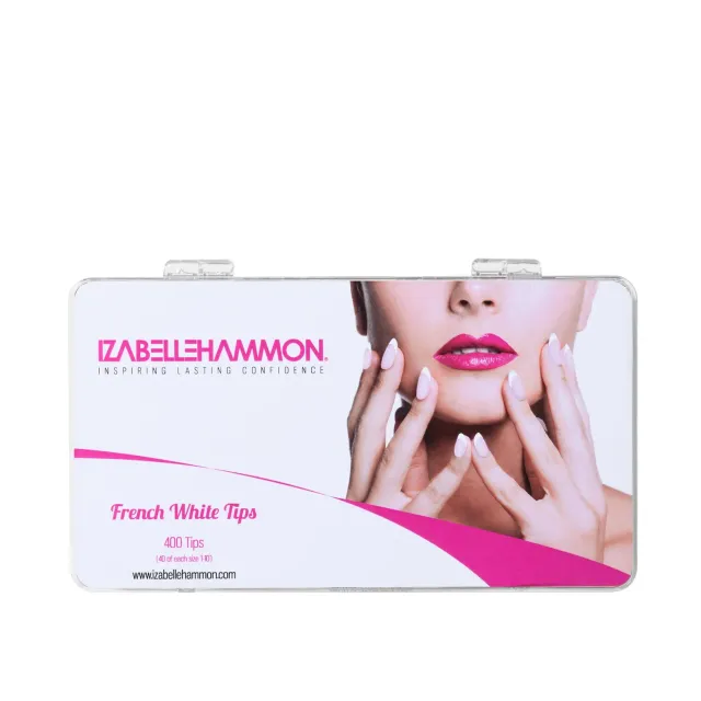 Iz Beauty French White nageltippar 400-pack vita