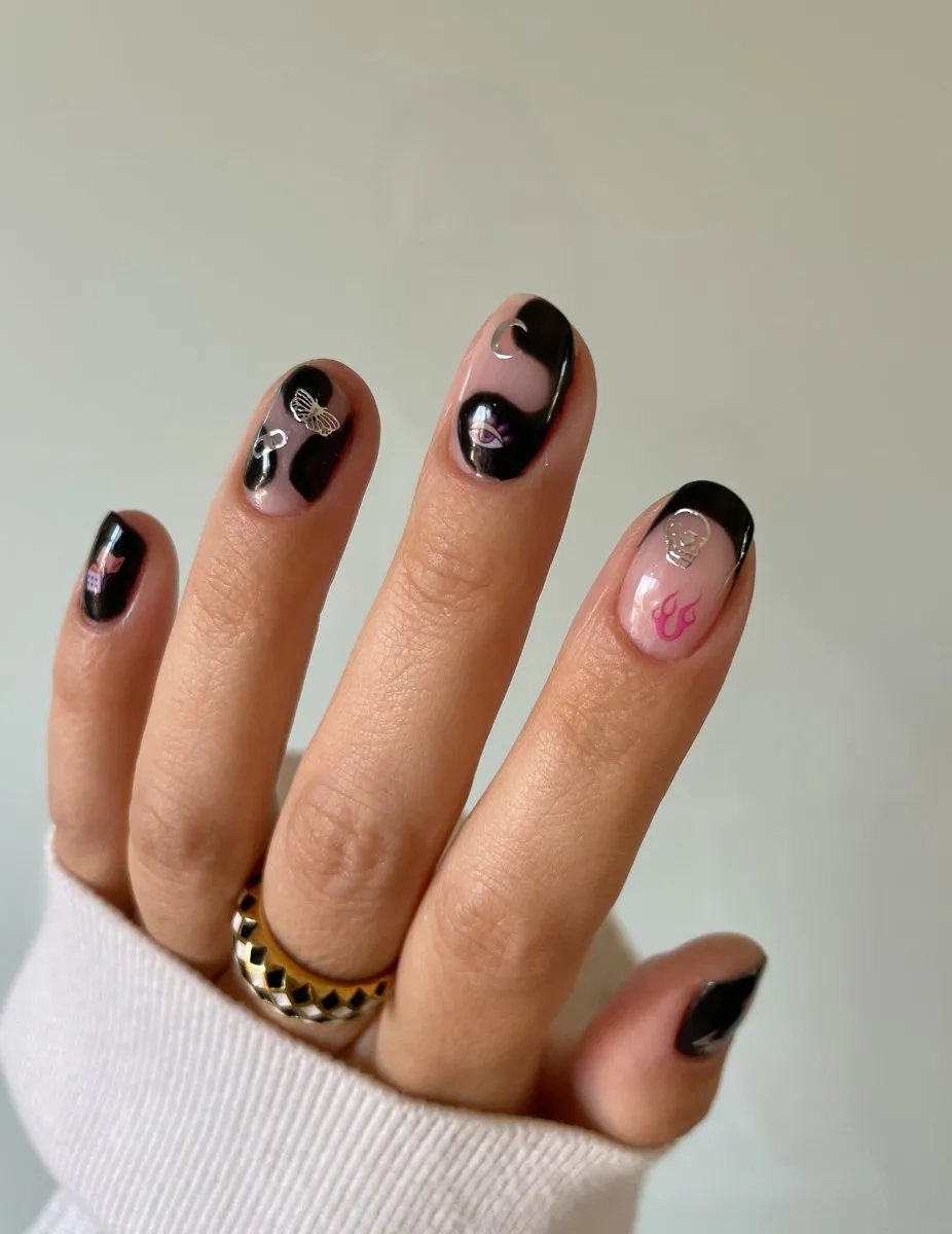Le Mini Macaron Gothic Girl nagelstickers