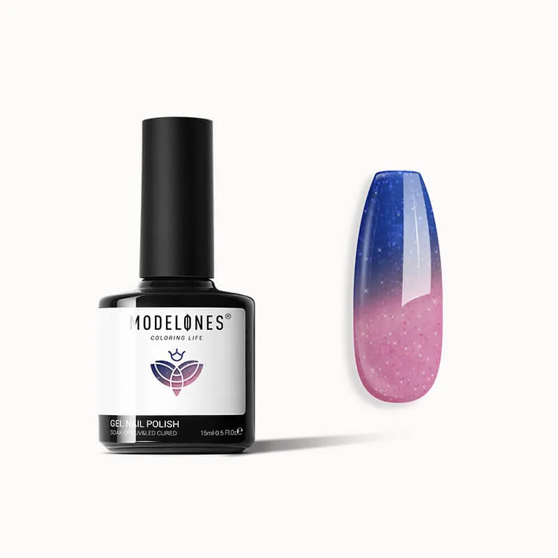Modelones Dusk to Dawn gellackset glitterrosa
