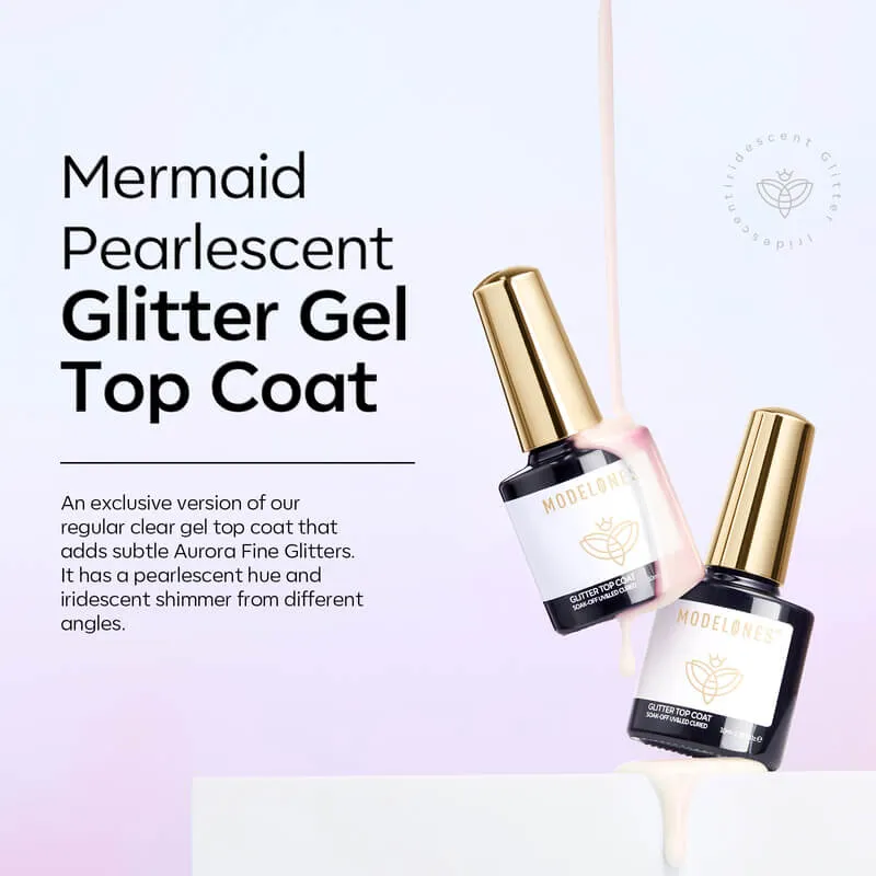 Modelones Mermaid Pearl top coat 10 ml pärleglitter