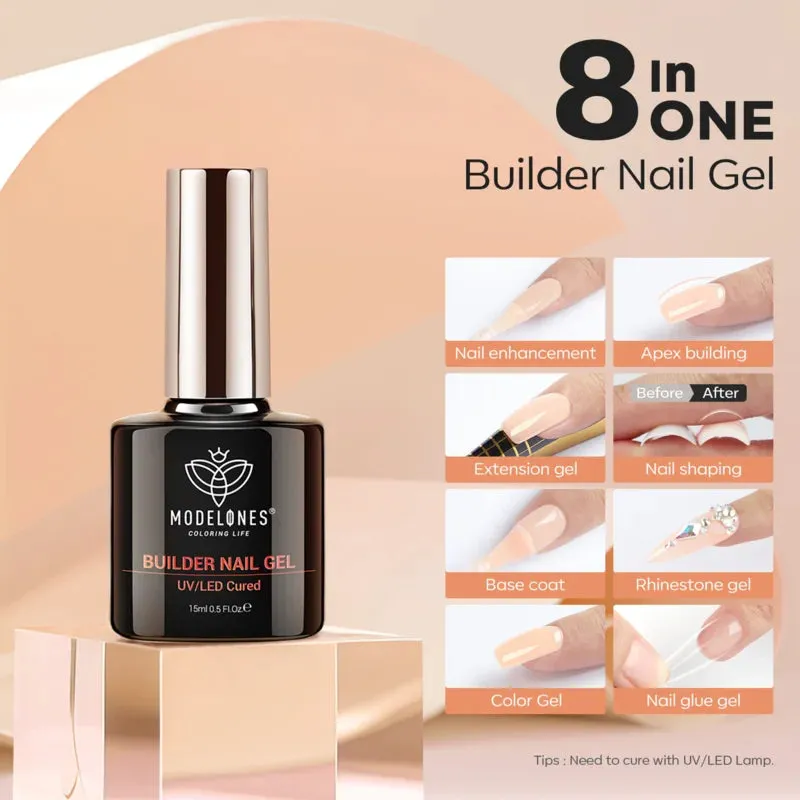 Modelones Builder nagelgel gold shimmer 15ml glitter
