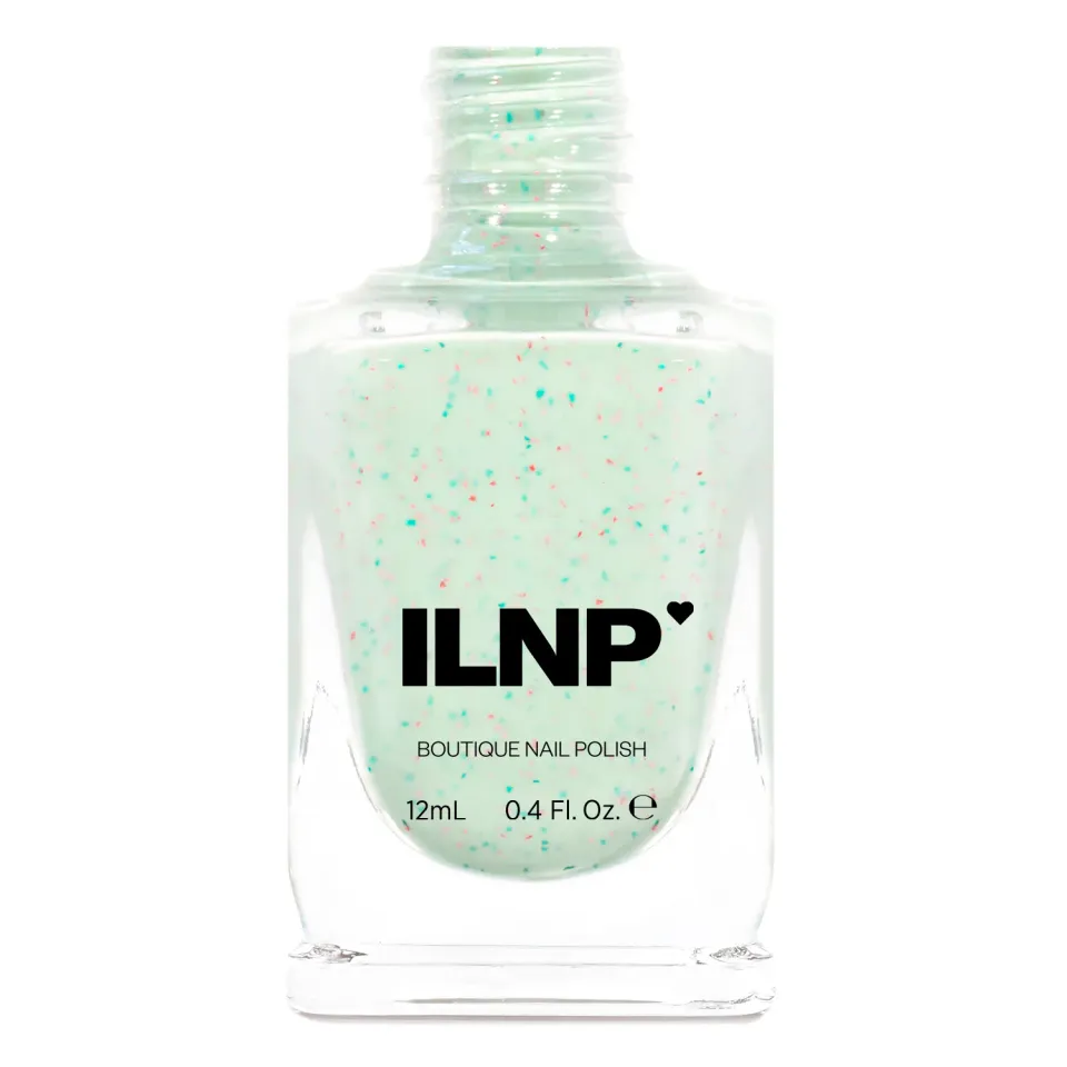 ILNP Santa’s Workshop Toyland nagellack mint röd grön flakes