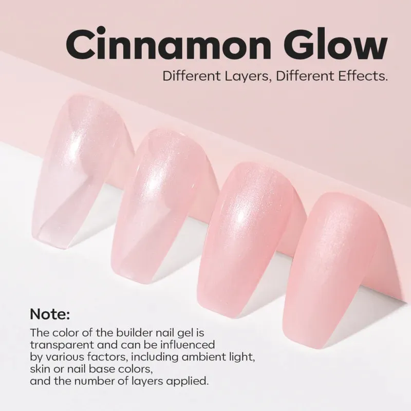 Modelones Builder Gel bygggel Cinnamon Glow 15 ml glitter