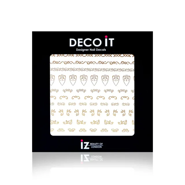 Iz Beauty Gold Swirl nageldekaler guld metallic