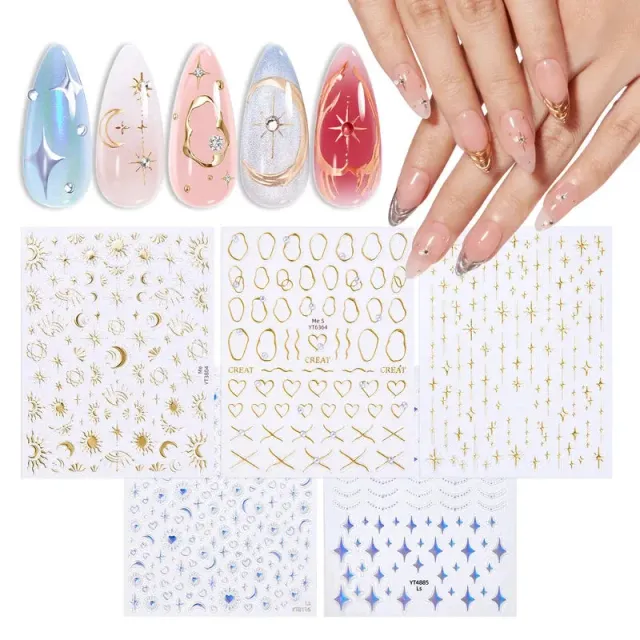Modelones Moonlight nagelstickers 5-pack blommor