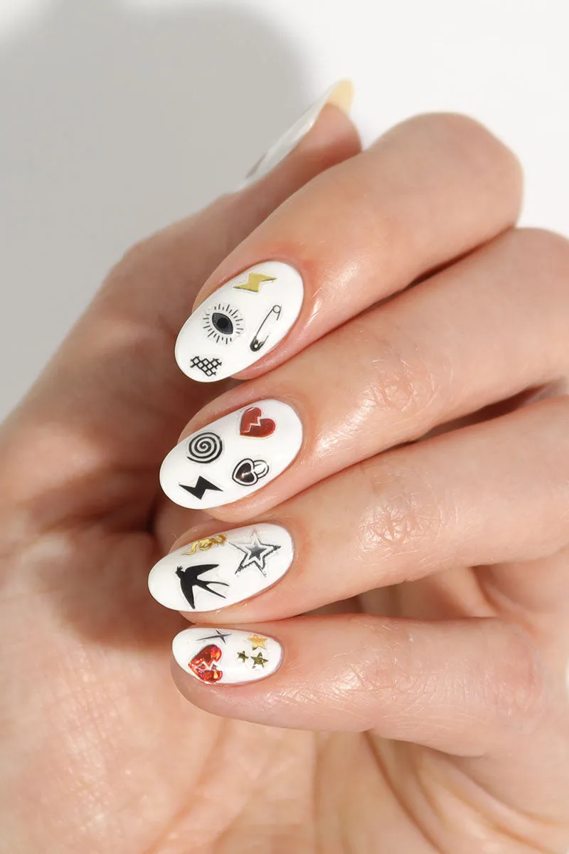Cirque Colors Tough Love nagelstickers 90-tals grunge