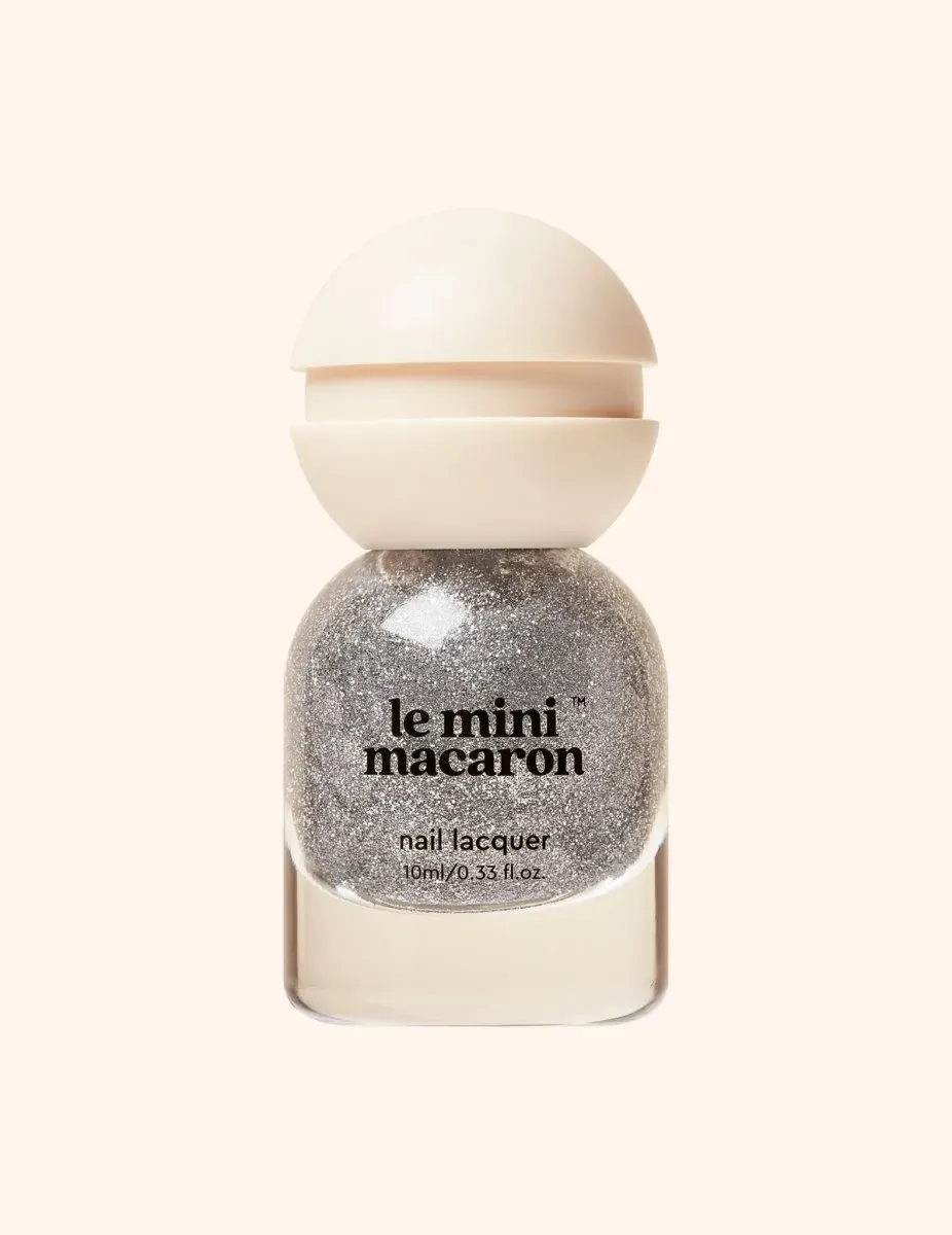 Le Mini Macaron Silver Disco nagellack silverglitter