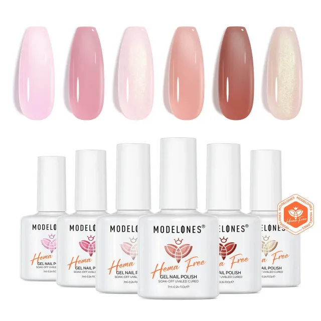 Modelones Sugarcoat gellack 6-pack jelly rosa HEMA-fri