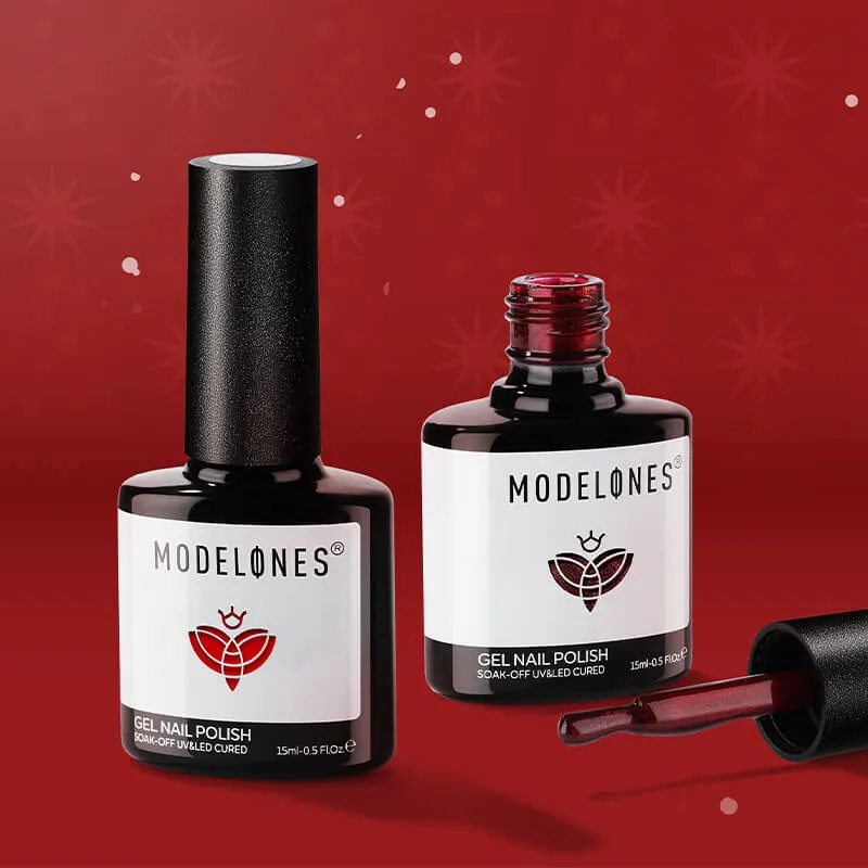 Modelones Ruby Romance gellack 2-pack röd cat eye