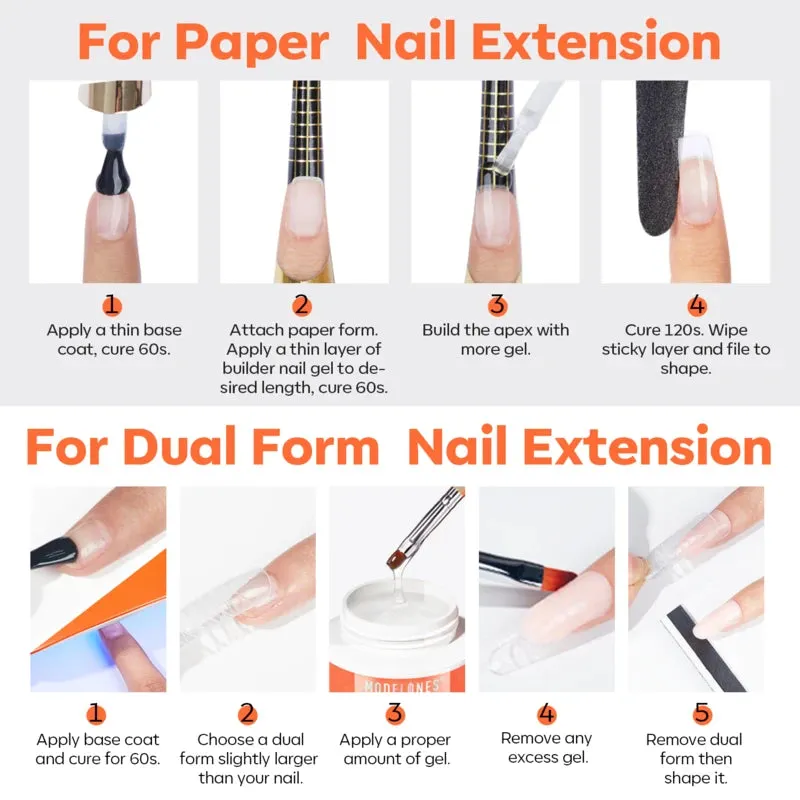 Modelones Nail Extension Gel builder 2oz clear
