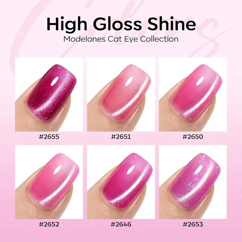 modelones Barbie Land cat eye gellack 6-pack rosa