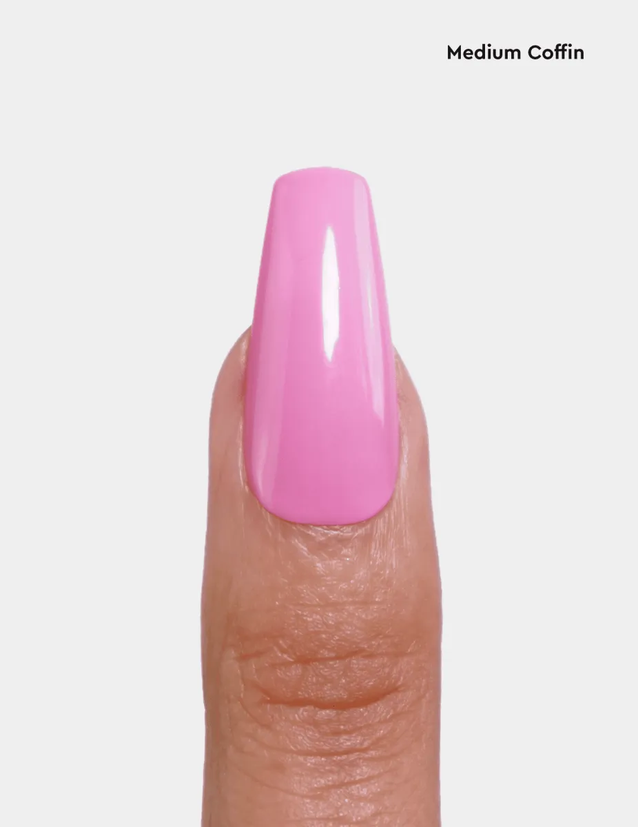 Le Mini Macaron Soft Gel Tips Medium Coffin nageltippar klar