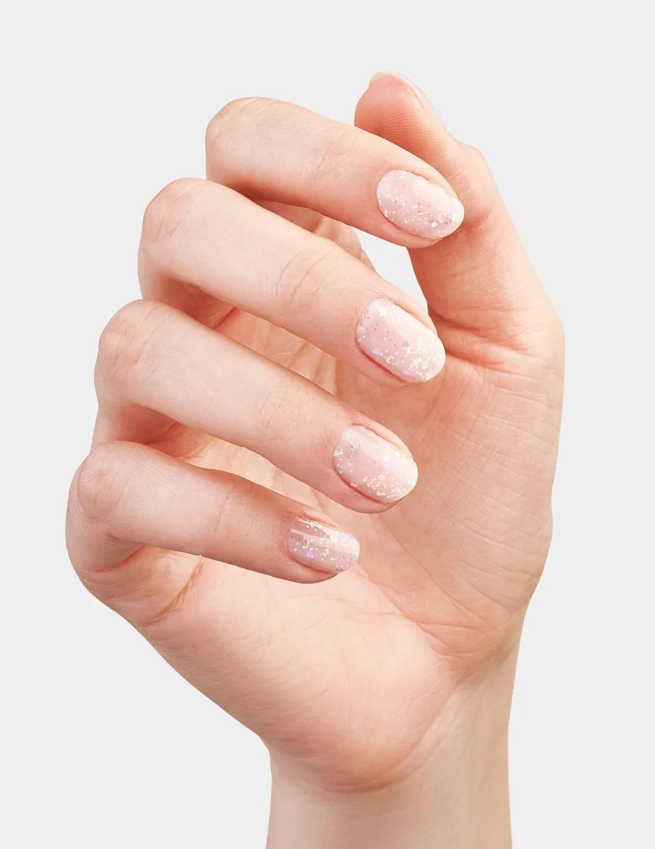 Le Mini Macaron Seashell gel-överl lack pärlglitter