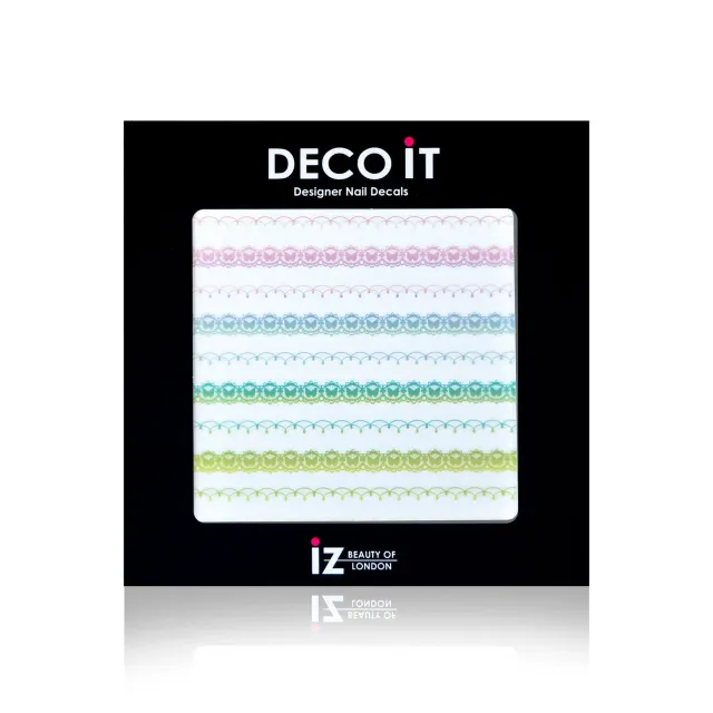 Iz Beauty Rainbow Ombre Lace nageldekals 15-pack spets