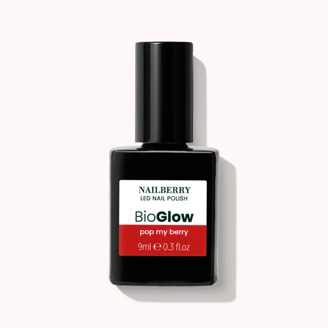 Nailberry BioGlow Pop My Berry nagellack 9ml orangeröd
