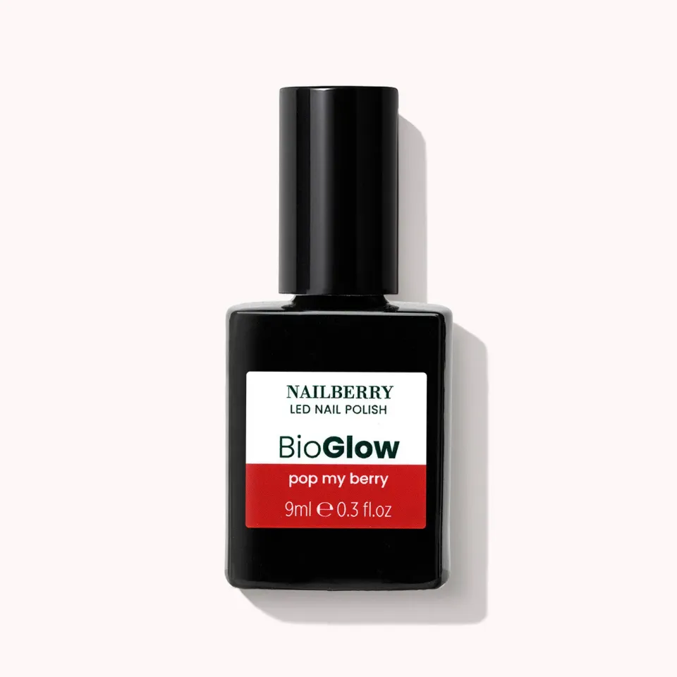 Nailberry BioGlow Pop My Berry nagellack 9ml orangeröd