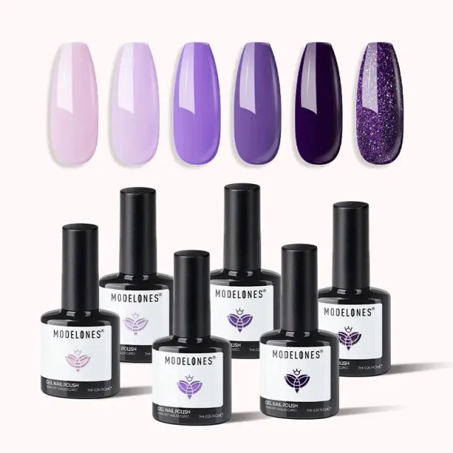 modelones Lilac Obsessions gellackset 6-pack lila