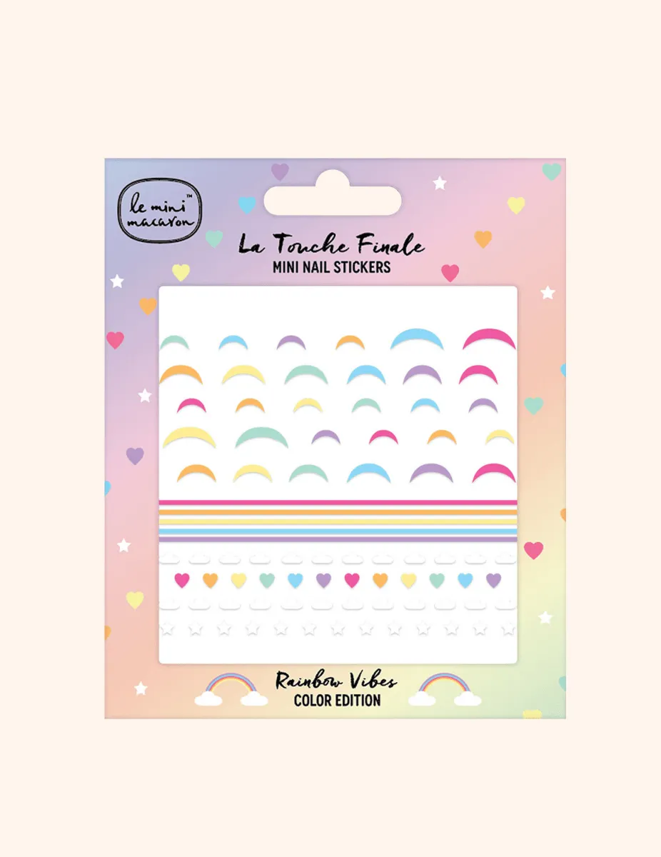 Le Mini Macaron Rainbow Vibes nagelstickers mini