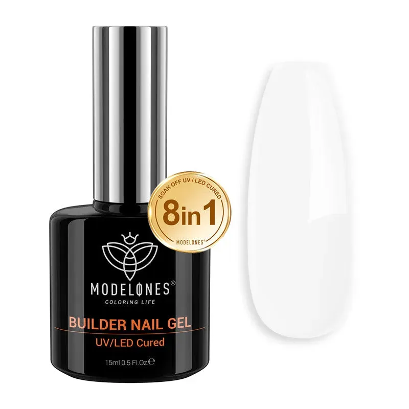 Modelones Milky White builder gel 15ml mjölkvit