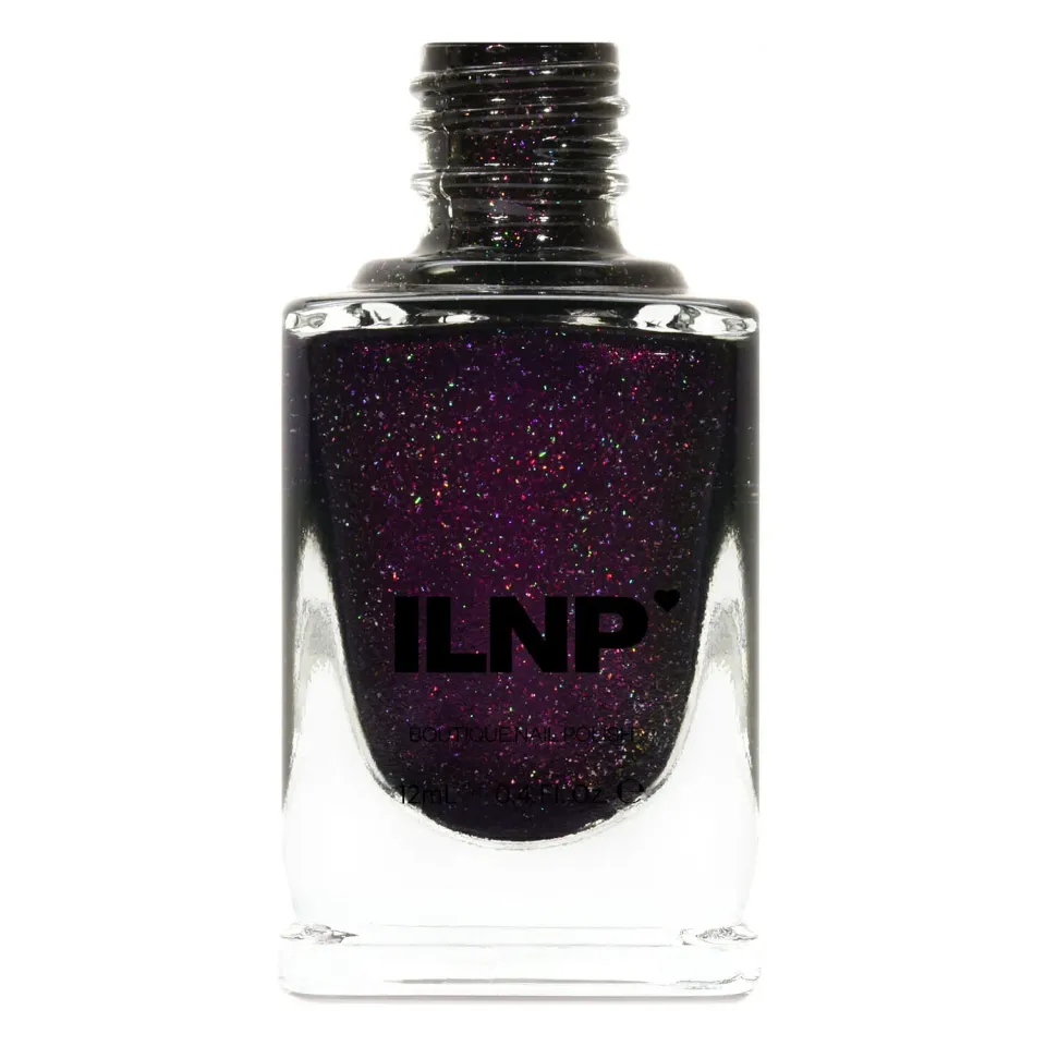 ILNP Mon Amour nagellack holografisk mörklila