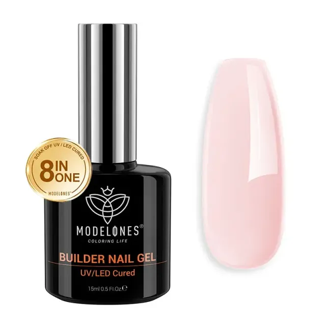 Modelones Builder Gel Barely Pink nagelgel 15ml kräm