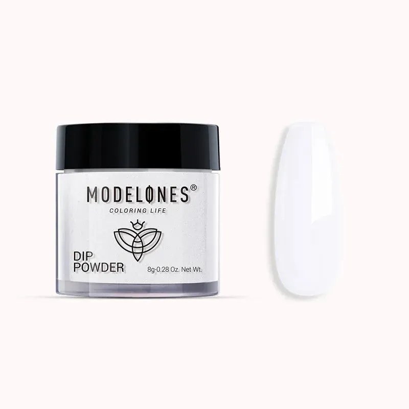 Modelones White Snow dippingpulver 8g vit kräm