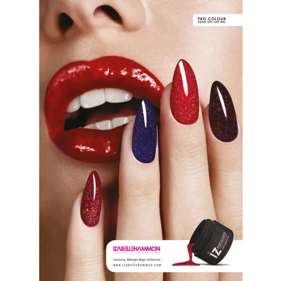 Iz Beauty Pro Colour Midnight Magic poster A2 röd