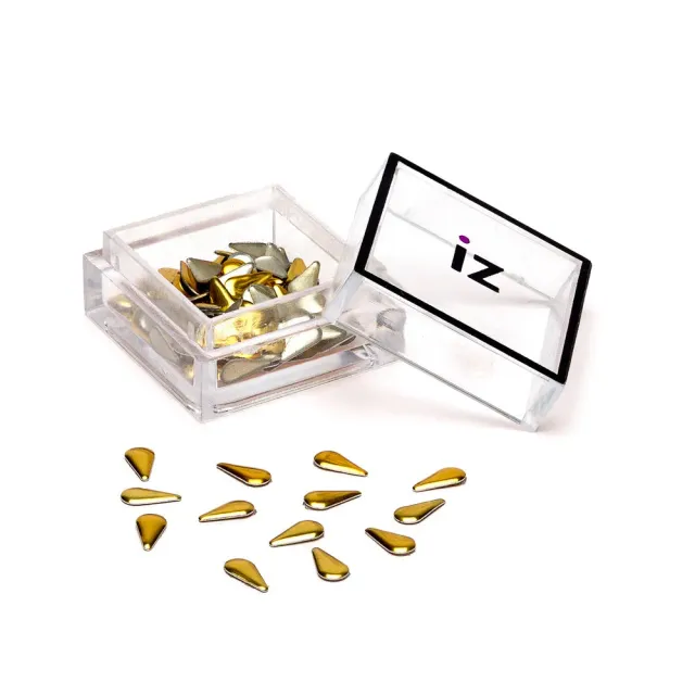 Iz Beauty Gold Teardrop nagelstuds 60-pack gulddroppe