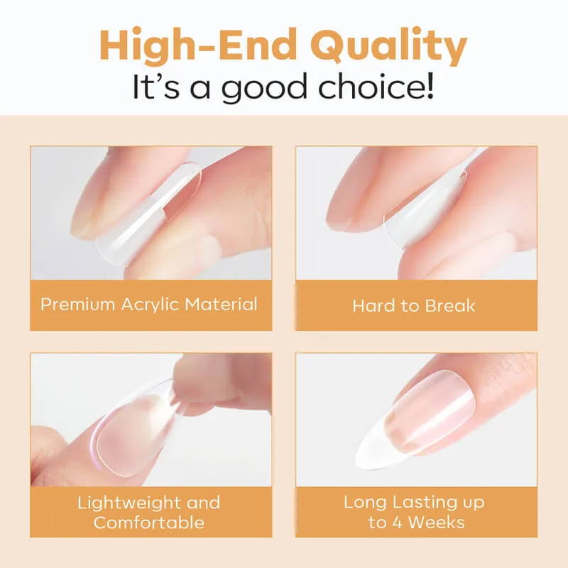 Modelones Semi-Frosted nageltippar halvmatta för gel