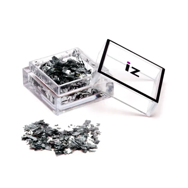 Iz Beauty Mirror Flakes nagelfolie Silver glaseffekt