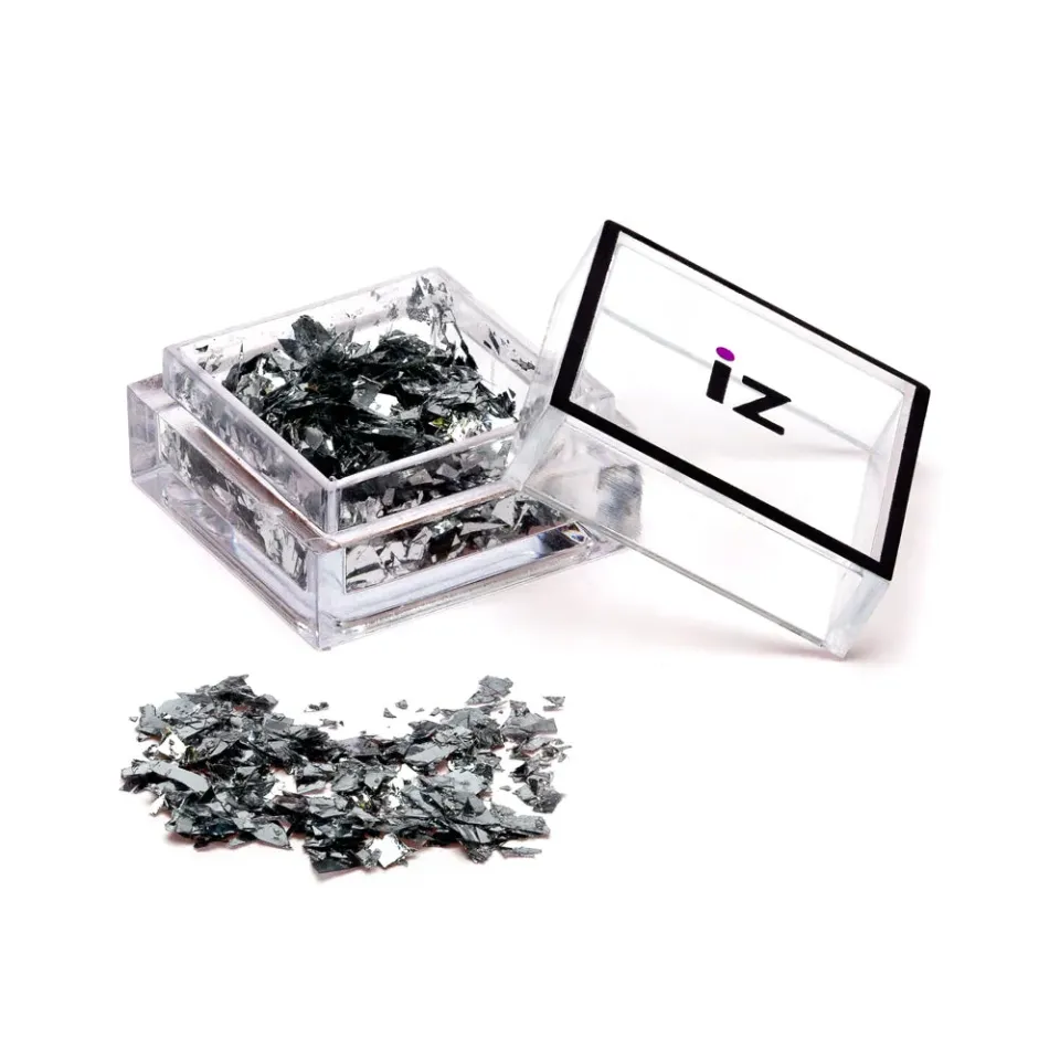 Iz Beauty Mirror Flakes nagelfolie Silver glaseffekt