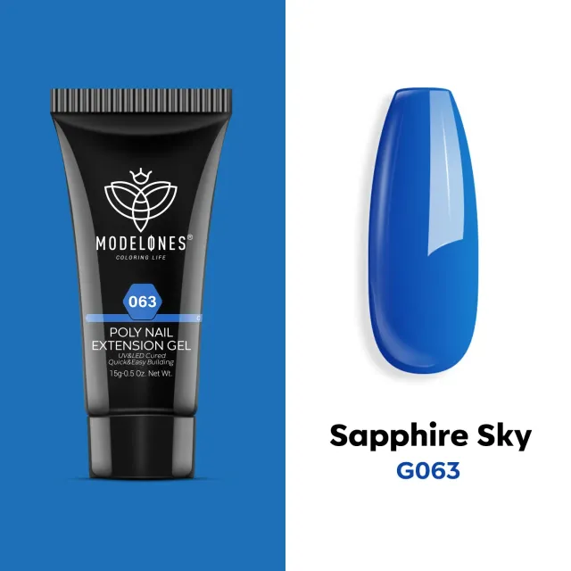 Modelones Sapphire Sky polygel 15g krämig blå