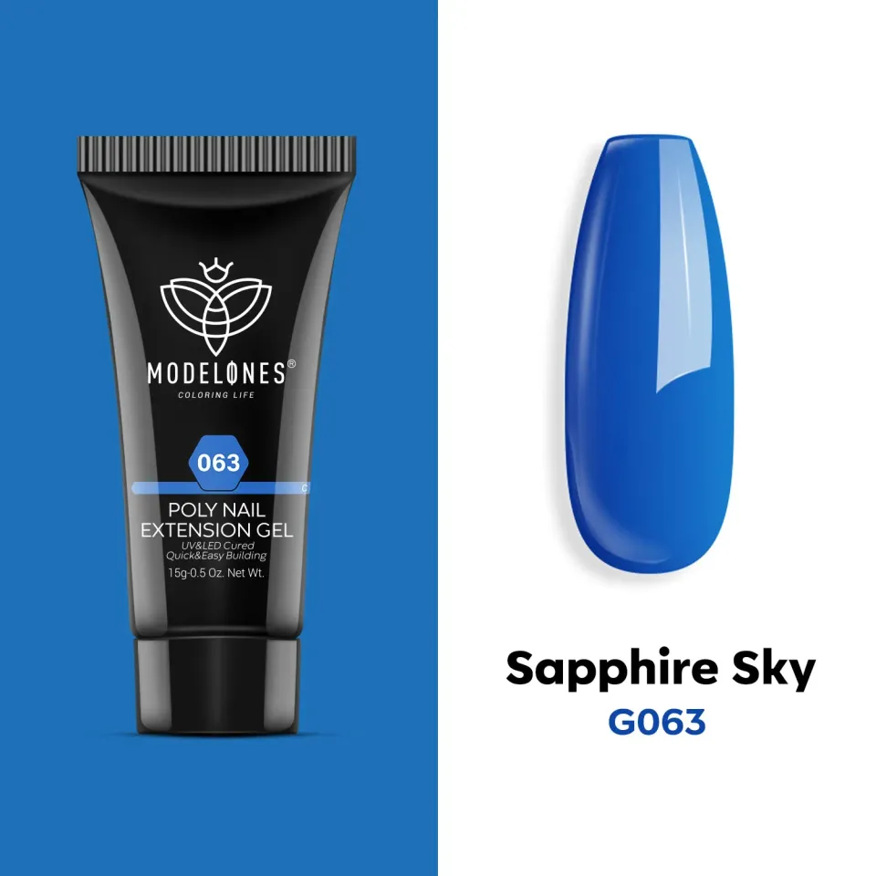Modelones Sapphire Sky polygel 15g krämig blå