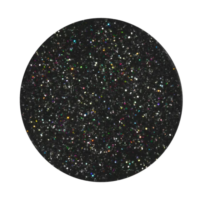 Iz Beauty Silent Night nagelglitter 6g svart holografiskt