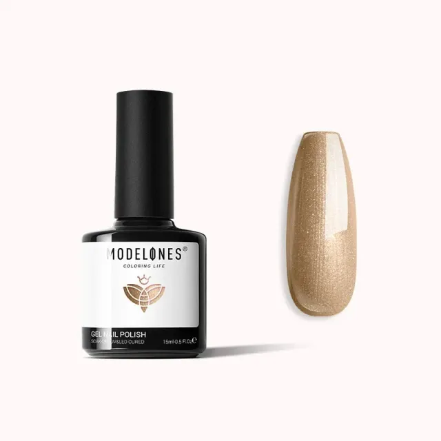 Modelones Champagne gel​lack ljus shimmer Inspire 15 ml