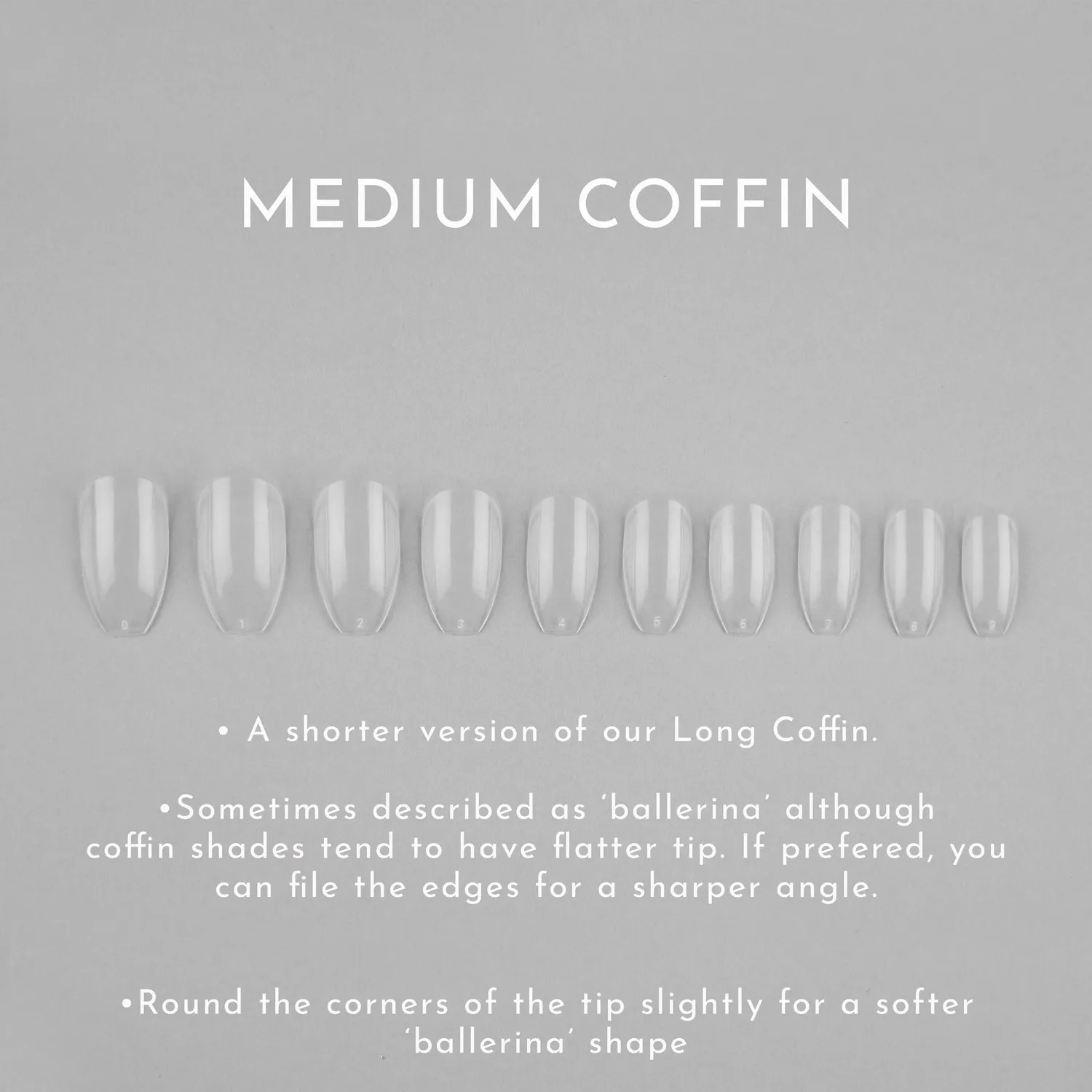Iz Beauty Medium Coffin full cover tips 200-pack klara