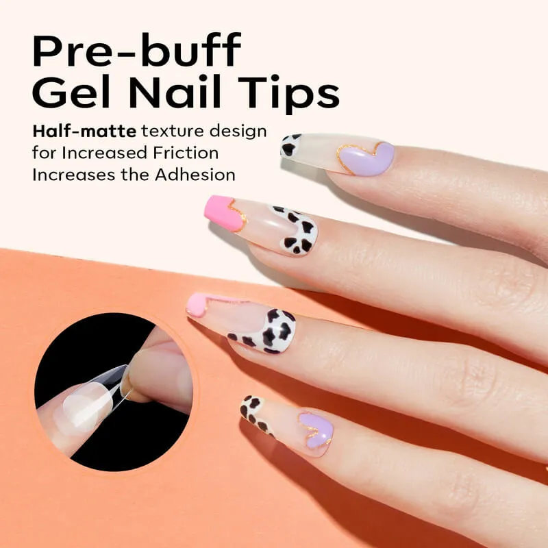 Modelones Full Cover nageltips almond medium semi-frosted