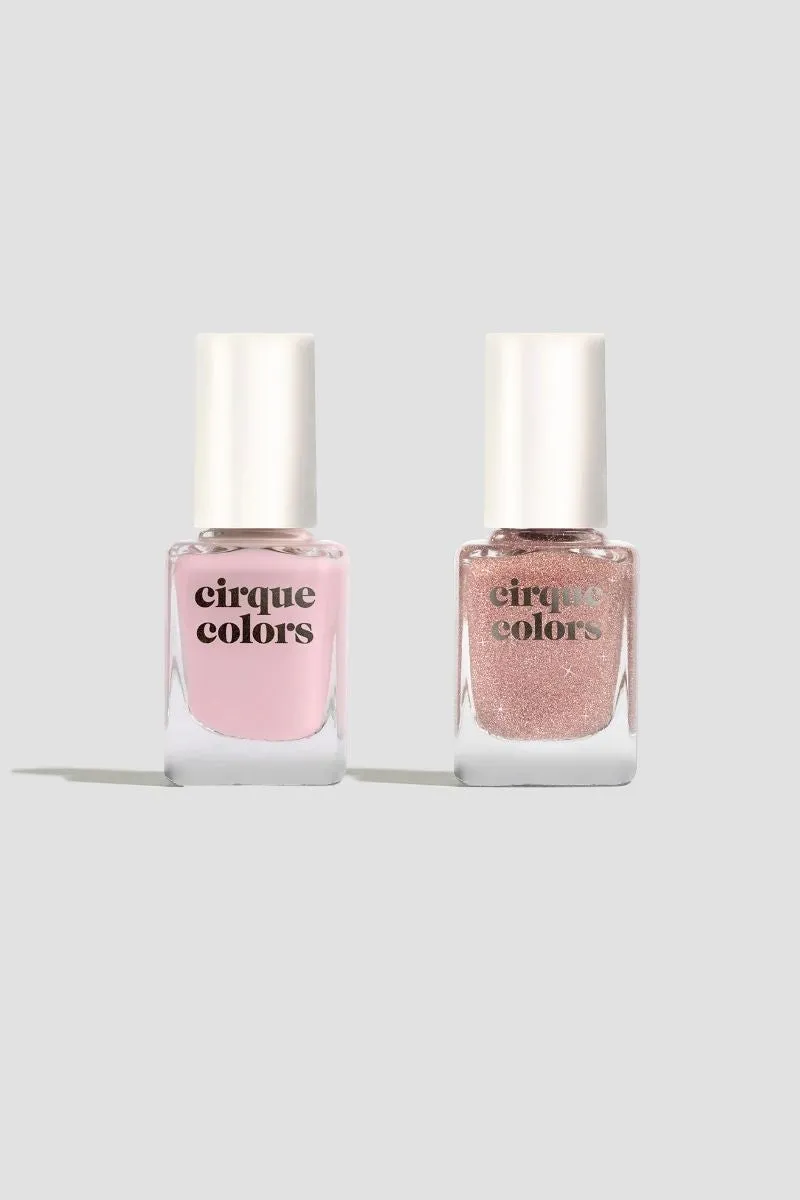 Cirque Colors Ballet Slippers Duo nagellackset rosa sheer